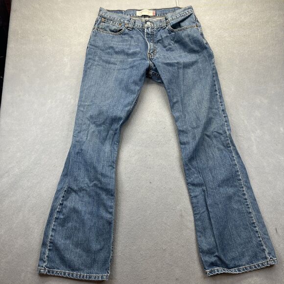 Levis 527 Jeans Mens 34x32 Blue Boot Cut Low Rise Cowboy Western Denim Y2K - Picture 3 of 14